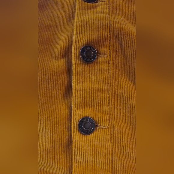 Forever 21 Mustard Yellow Corduroy Button-Front Mini Skirt - Size Medium - Picture 5 of 5